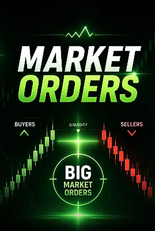 Cover frame for the reel titled Market Orders, showing buyers, sellers and liquidity.