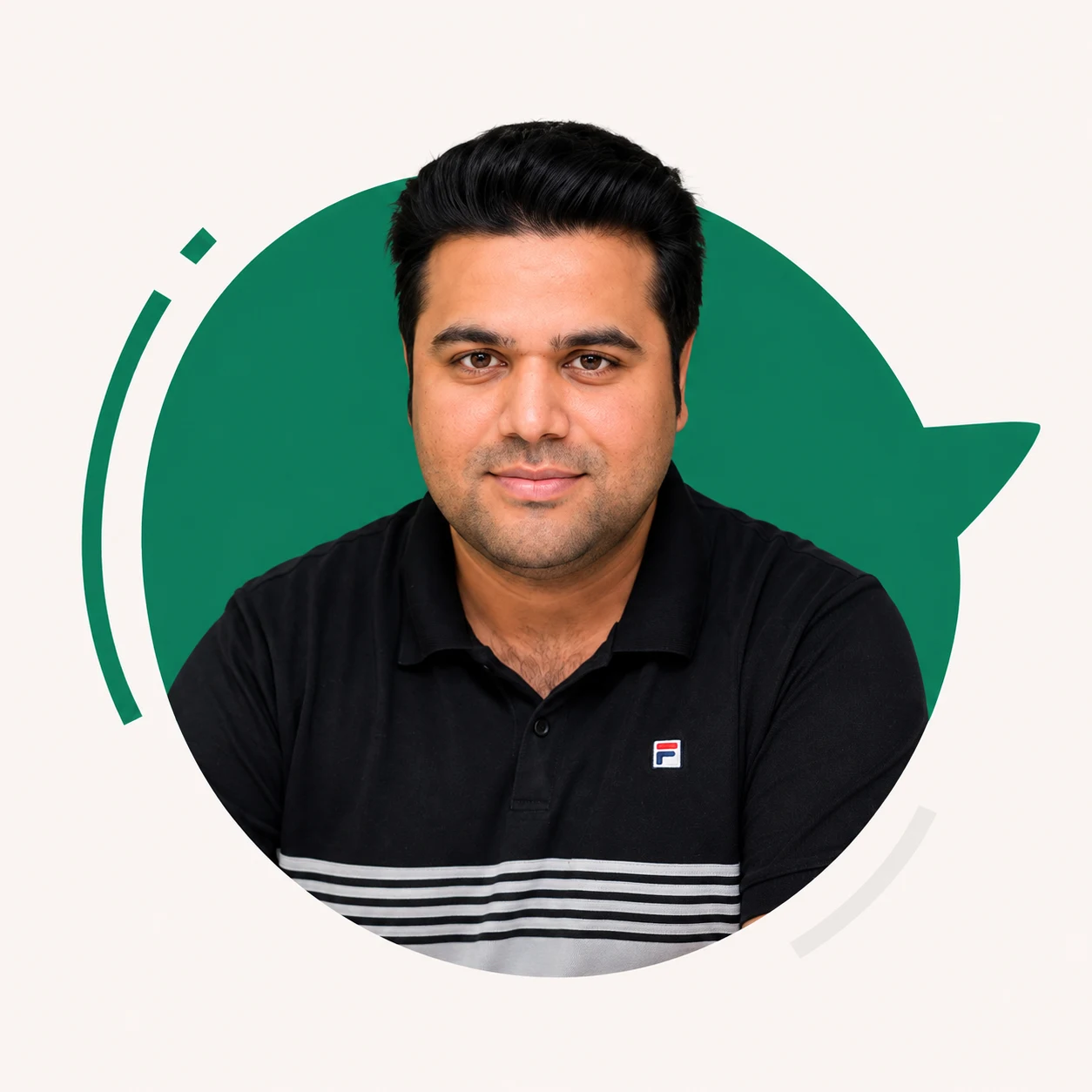 Portrait of Salman Rasheed.